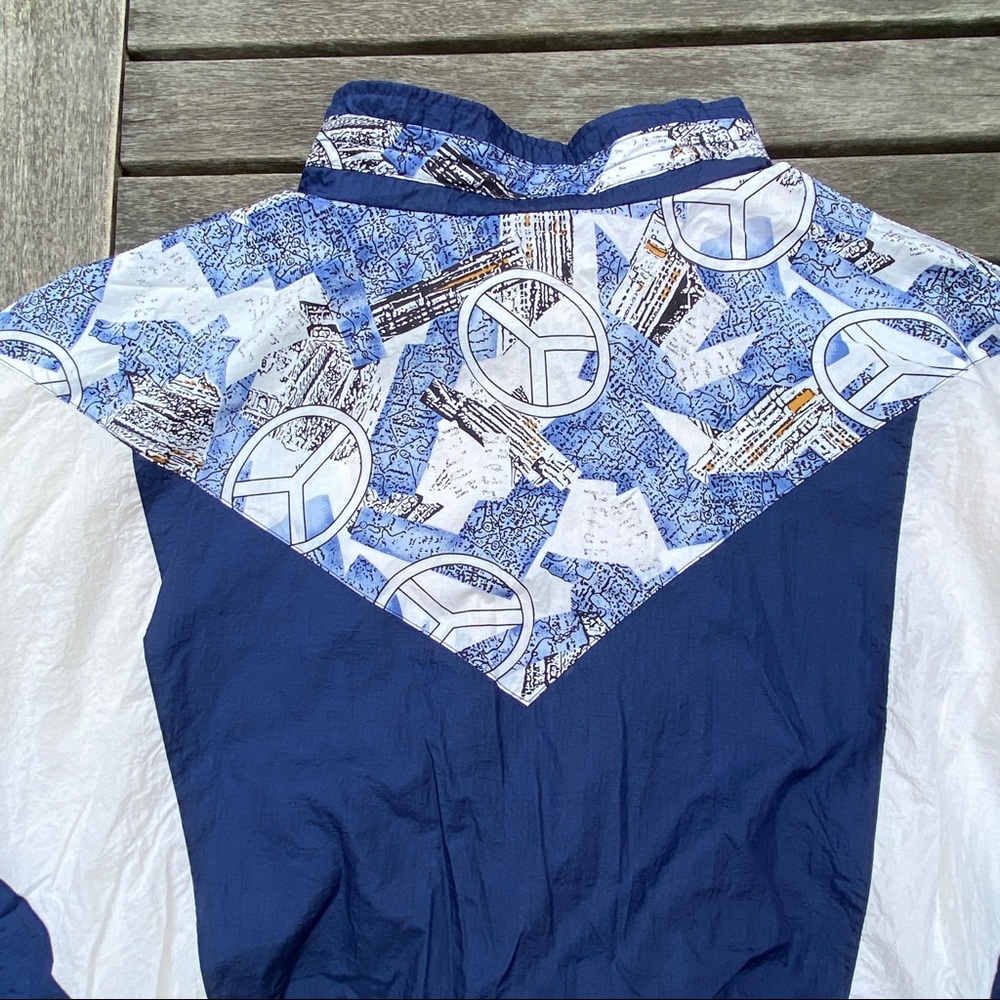 Vtg Climate Zone Peace Sign Colorblock Windbreaker Jacket Plus Size 18W Vintage - Picture 14 of 14